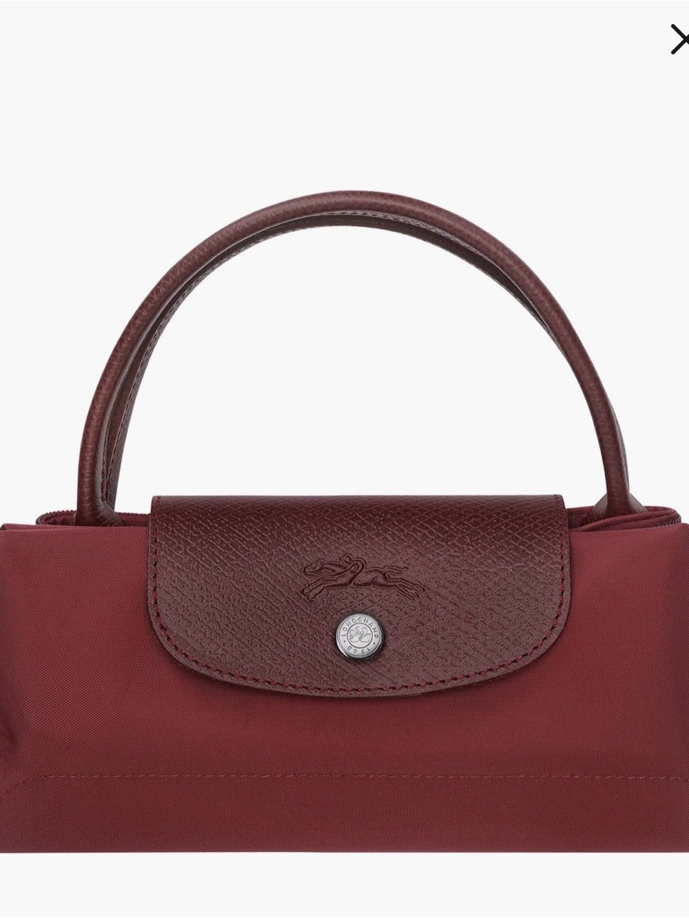 Longchamp burgundy Le Pliage small top-handle tote - Picture 7 of 9